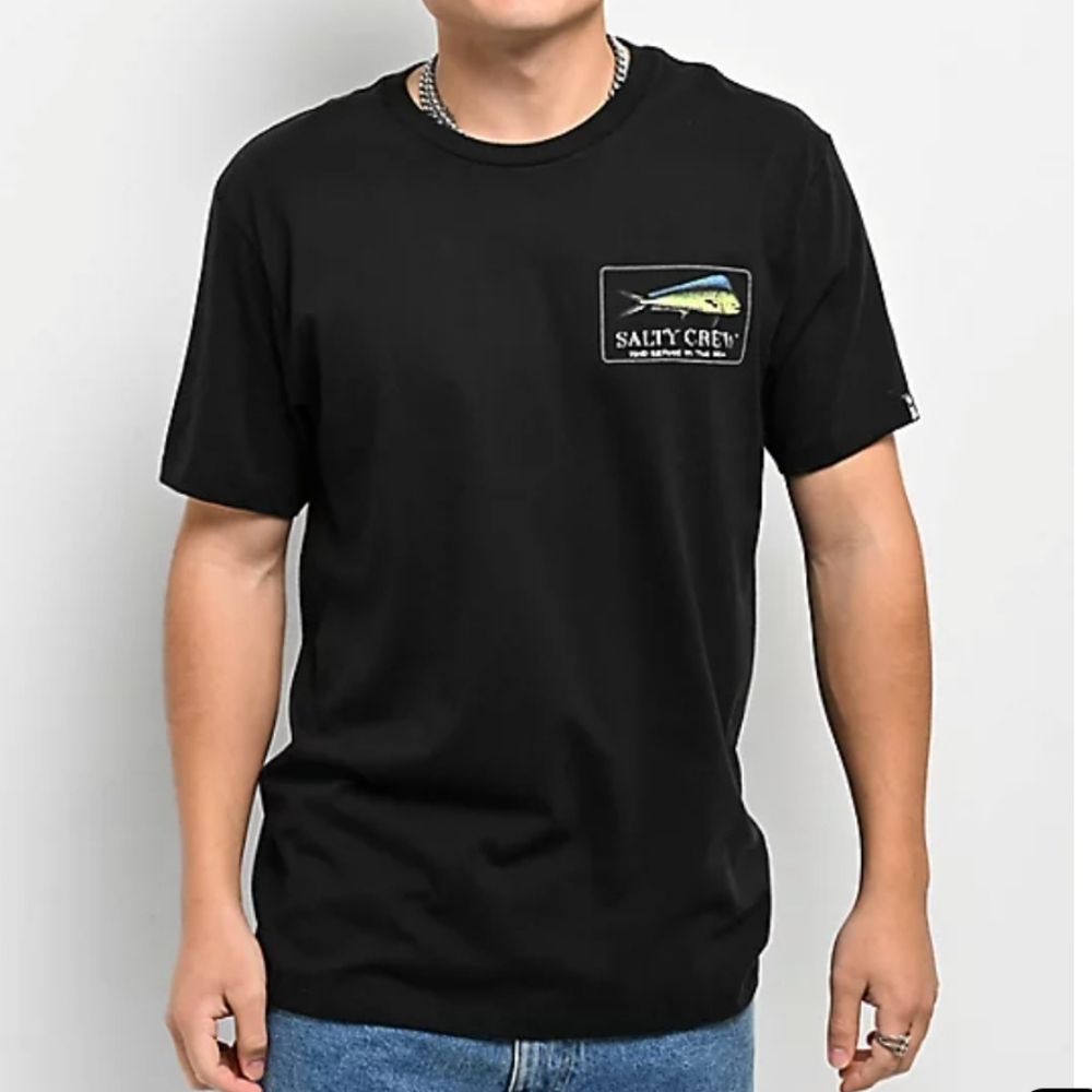 Men's Salty Crew Black Tee‎ Fishing